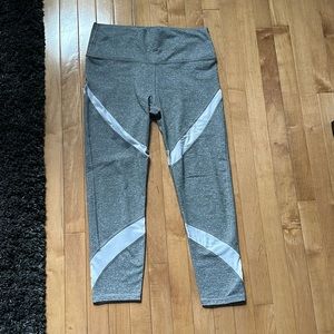 Aerie 7/8 Leggings with sheer panels. Large.